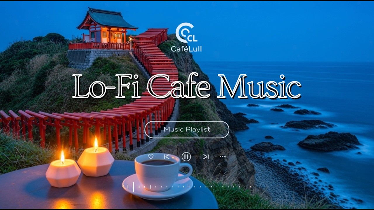 Midnight Blue Café at the Cliff Torii | Deep Sleep Lofi & Chill Lounge