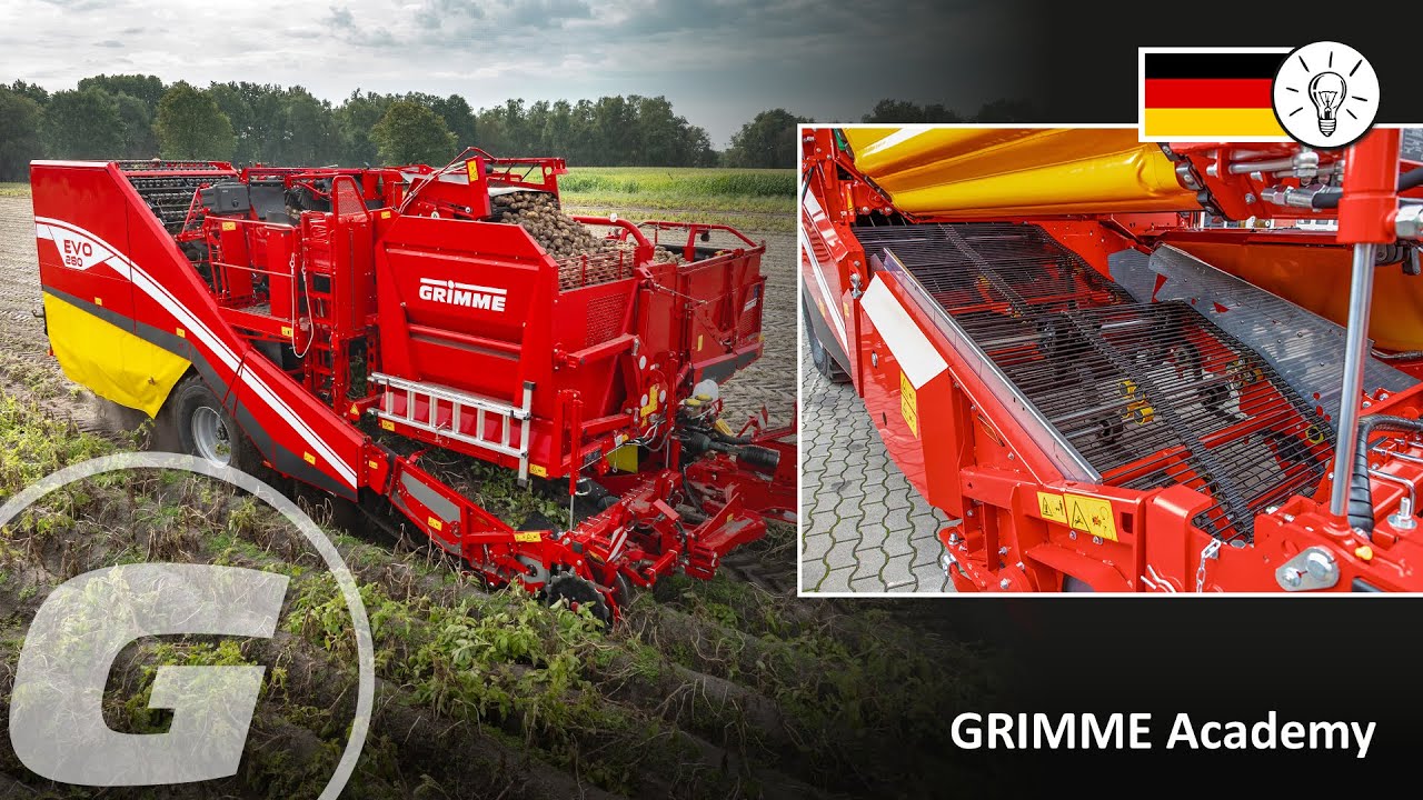 Einstellung der Siebbandgeschwindigkeit - GRIMME EVO - DE