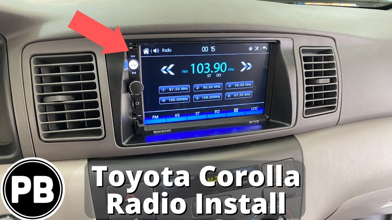 Установка радиоприемника Toyota Corolla 2003 - 2008 гг.