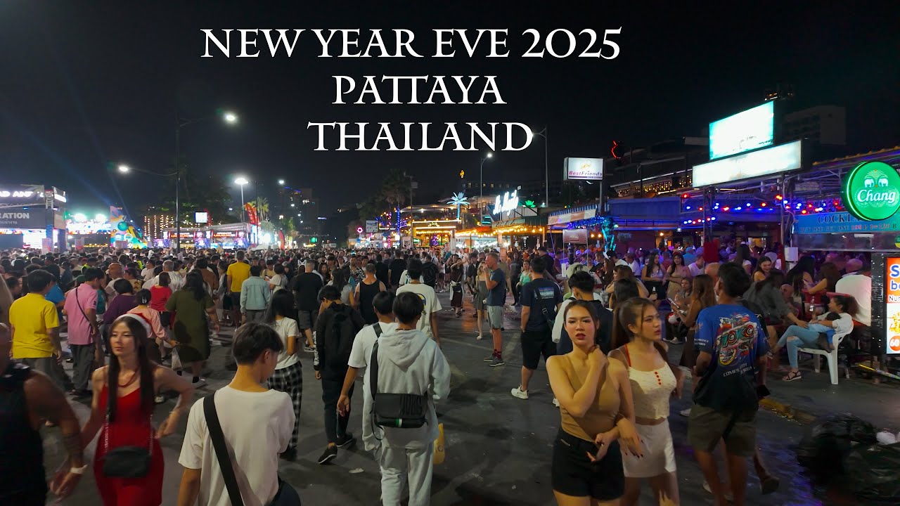 NYE FIREWORK | PATTAYA | THAILAND | WALKING TOUR 4K 🇹🇭 2025