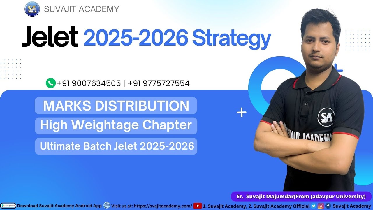 JELET 2025 - 2026 Strategy | MARKS Distribution | High Weightage Chapter | Jelet 2025 2026 Batch
