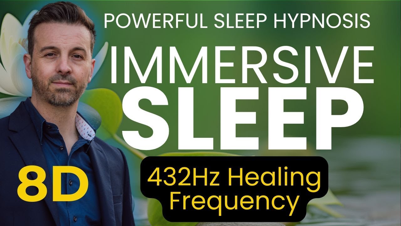 8D Deep Sleep Hypnosis with 432Hz Healing Music | 8D Audio Meditation for Relaxation & Stress Relief