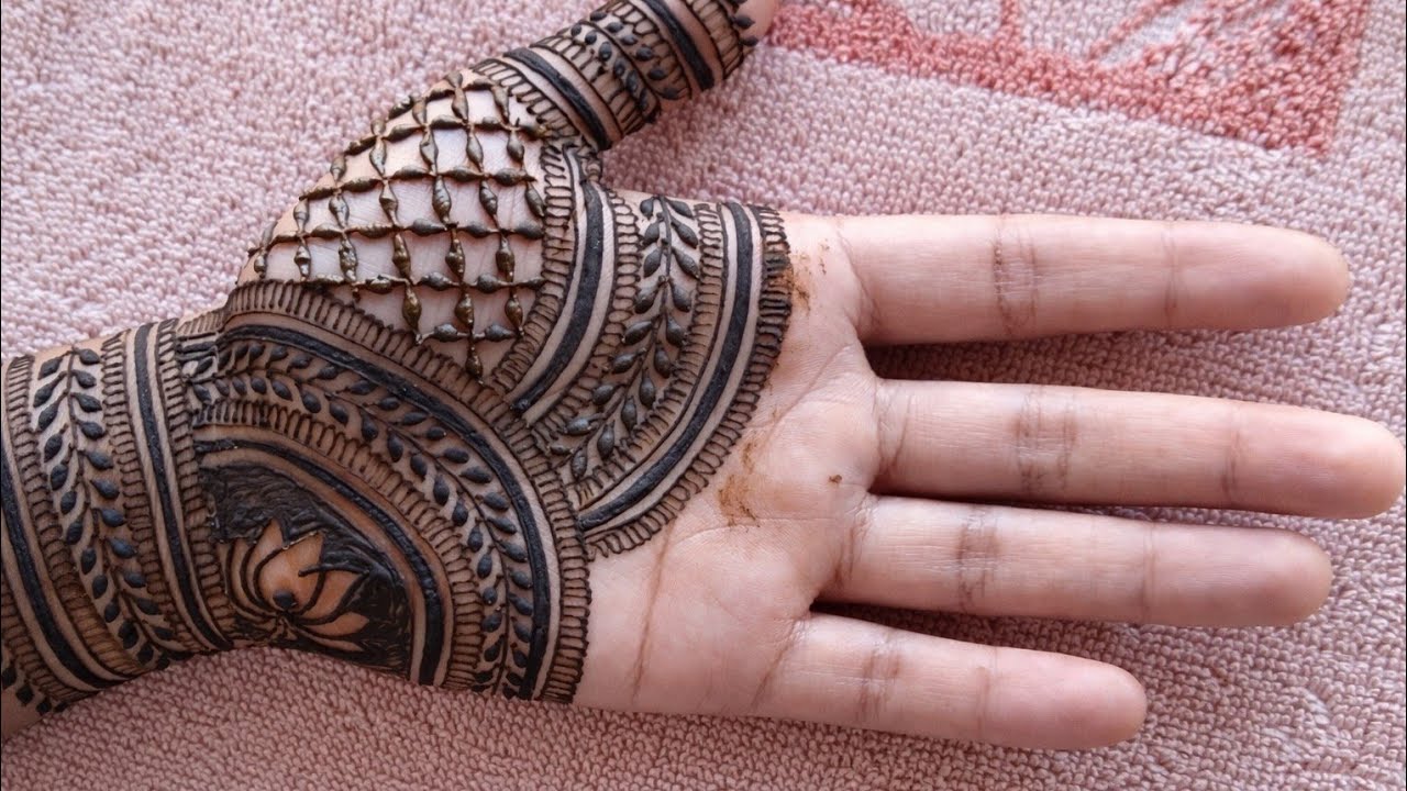 Front Hand Mehndi Design | New Mehndi Design | Beautiful Lotus Design 