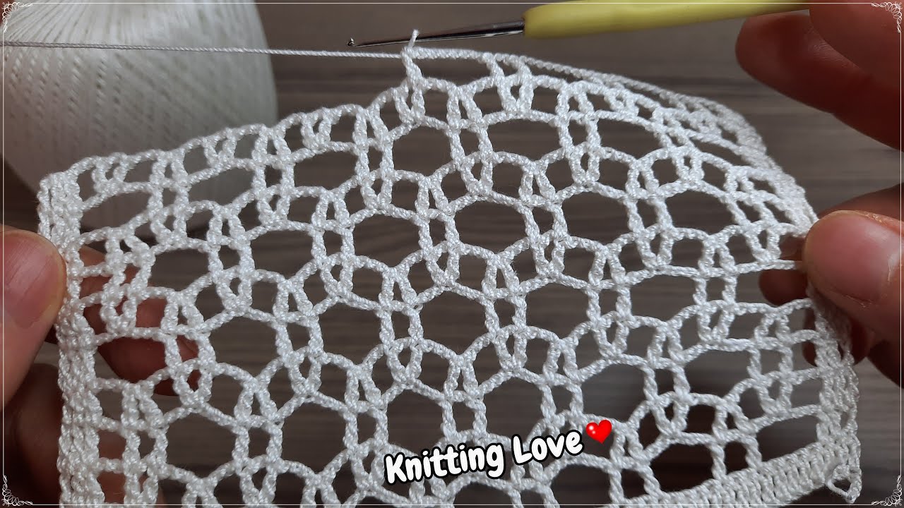 Stunning Easy Net Crochet Pattern 🧶 | Filet Lace Design for Beginners
