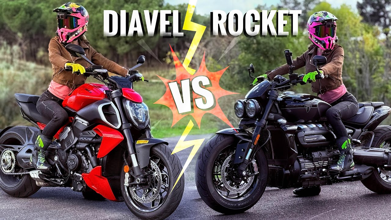 Comparamos las dos motos más eXtremas del mercado Ducati Diavel v4 vs Triumph Rocket 3 R Storm
