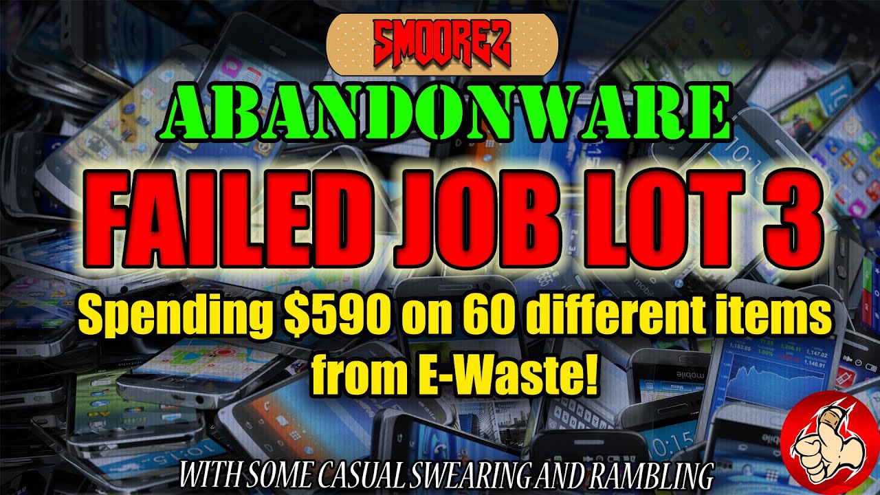 ABANDONWARE (Ep.3) FAILED JOB LOT 3 - Spending $590 at E-Waste for Retro Phones, Smartphones etc
