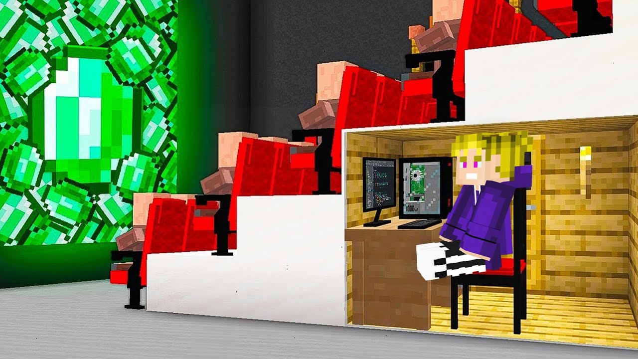 Vytvořil jsem TAJNOU MÍSTNOST uvnitř KINA v Minecraftu!
