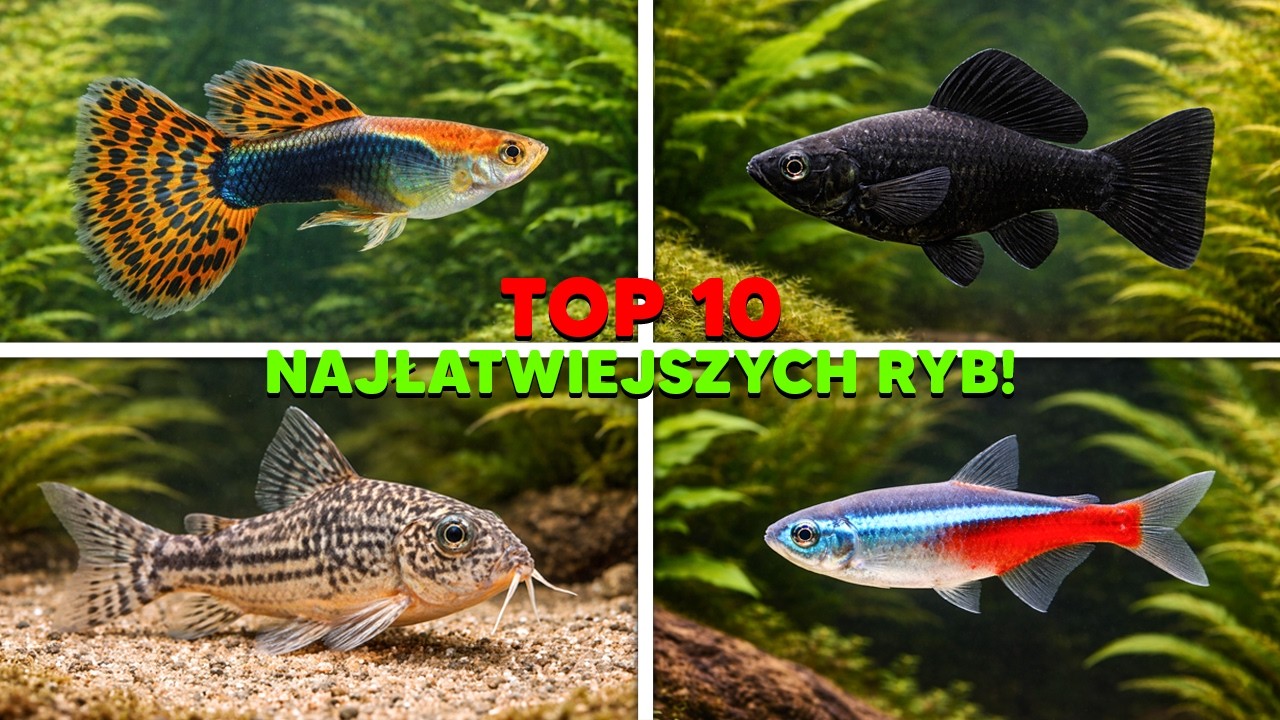 10 NAJŁATWIEJSZYCH RYB NA POCZĄTEK DO AKWARIUM!