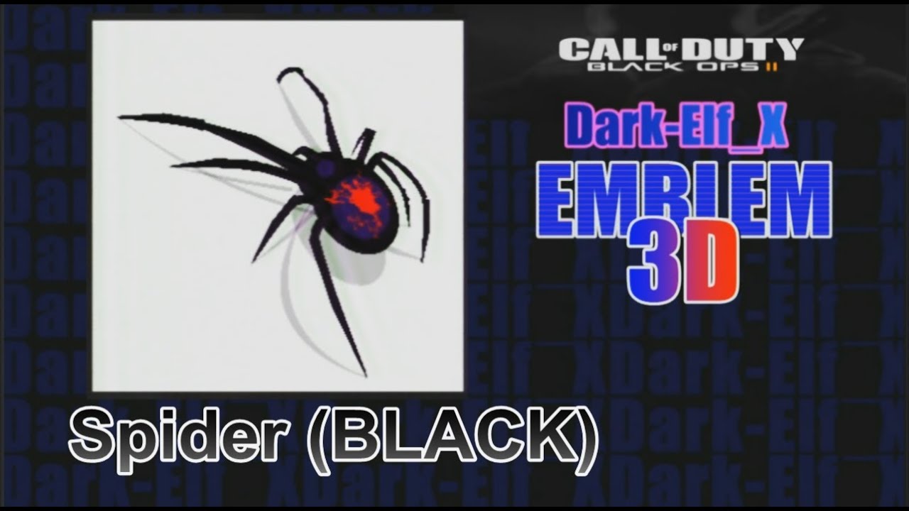 Black Ops 2 Emblem - Spider (Black) 3D