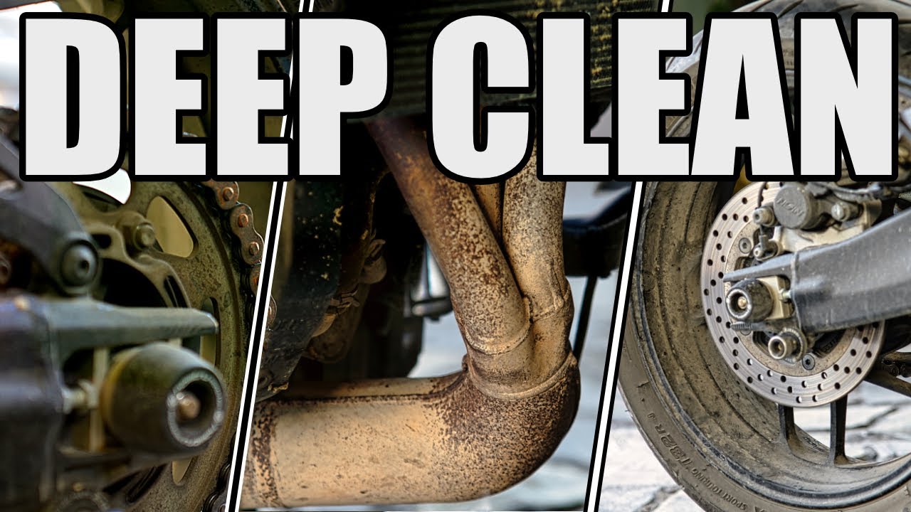 DEEP CLEAN - YAMAHA TRACER 900 GT - Motorcycle Chain Clean , Rusty Exhaust Clean