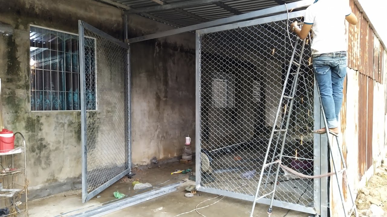 Cách làm BỘ CỬA CỔNG nhà xe giá rẻ xoay được mọi hướng | The door rotates 180 degrees