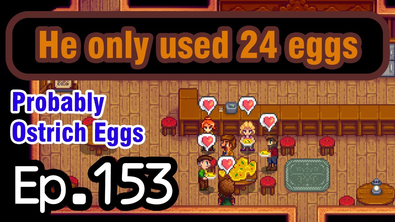 4K Stardew Valley S1 Ep.153: Gus makes an Omlette, DINING TABLE-sized