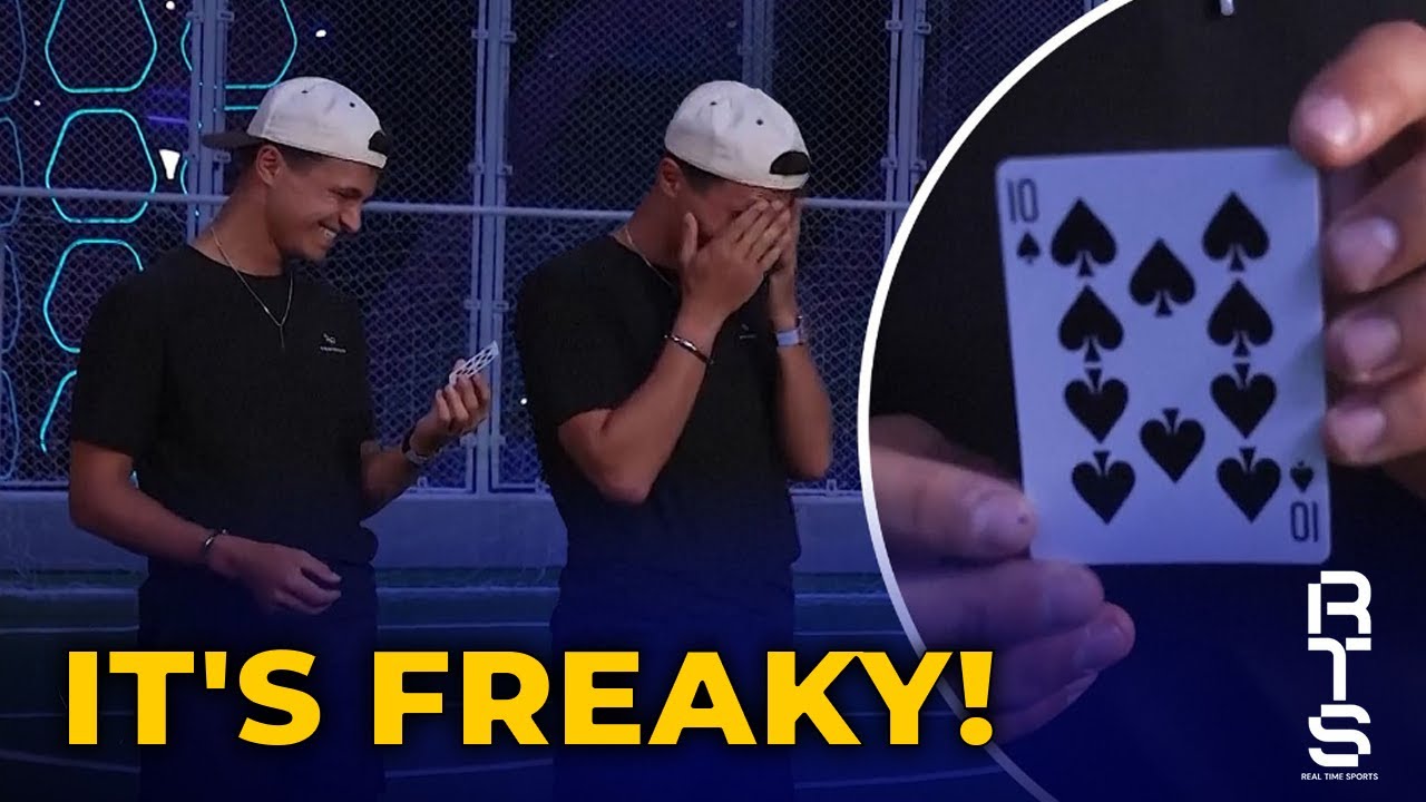 Lando Norris shocked by Steven Frayne’s insane magic tricks | “It’s freaky!”