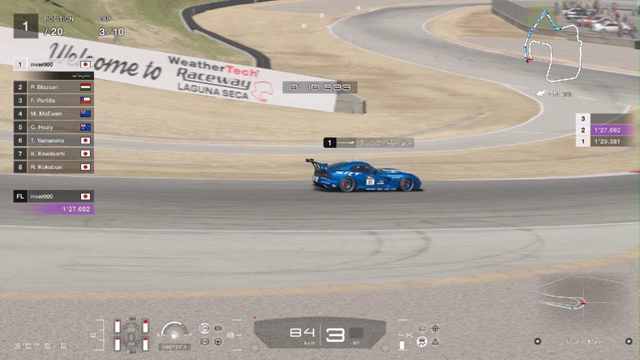 GT7  1.44 wtc700 ウィークリー ラグナセカ  バイパーGr.4