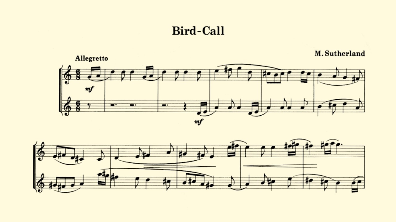 Margaret Sutherland - '3 Short Duos for 2 Treble Instruments' (Clarinet Duo)