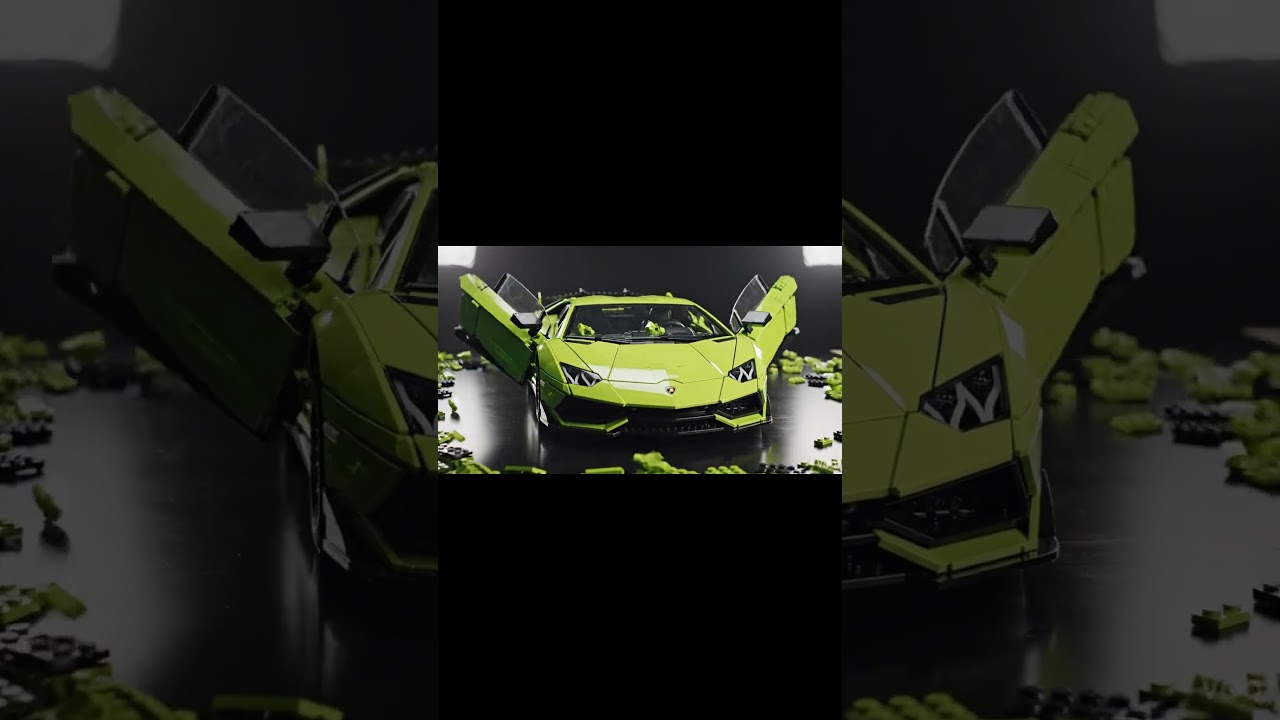 lego pieces automatically forms to lamborghini