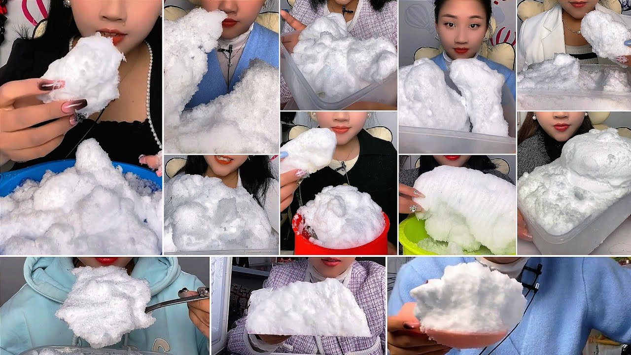 ♦️(💠ONLY B!TES)_ HER EXTREMELY SQUEAKY 🥶 | SOFT 🍚& | CRISPY FROST ICE 🧊EATING COMPILATION ♦️