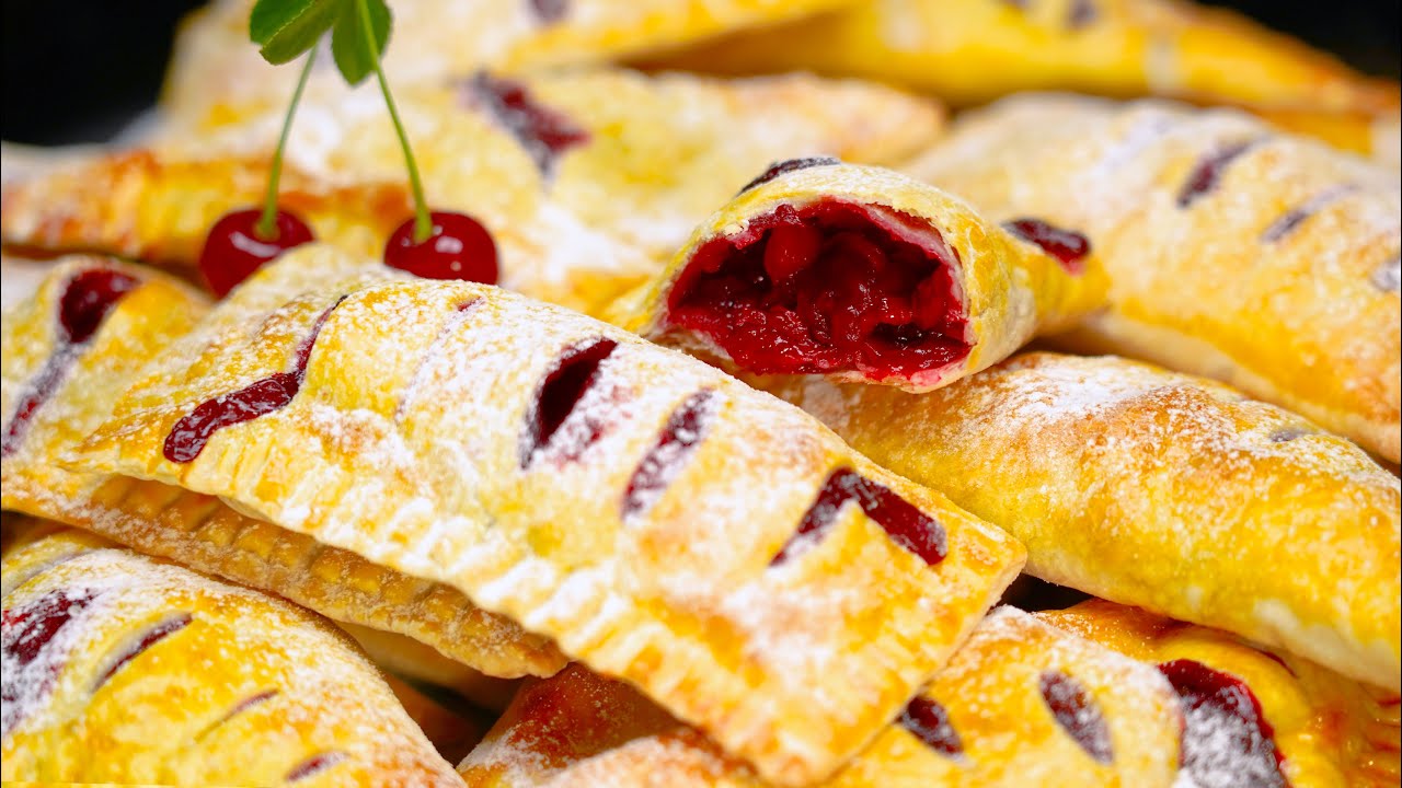 ПИРОЖКИ с ВИШНЕЙ в духовке! ВКУСНЕЕ чем в McDonald’s! | Кулинарим с Таней