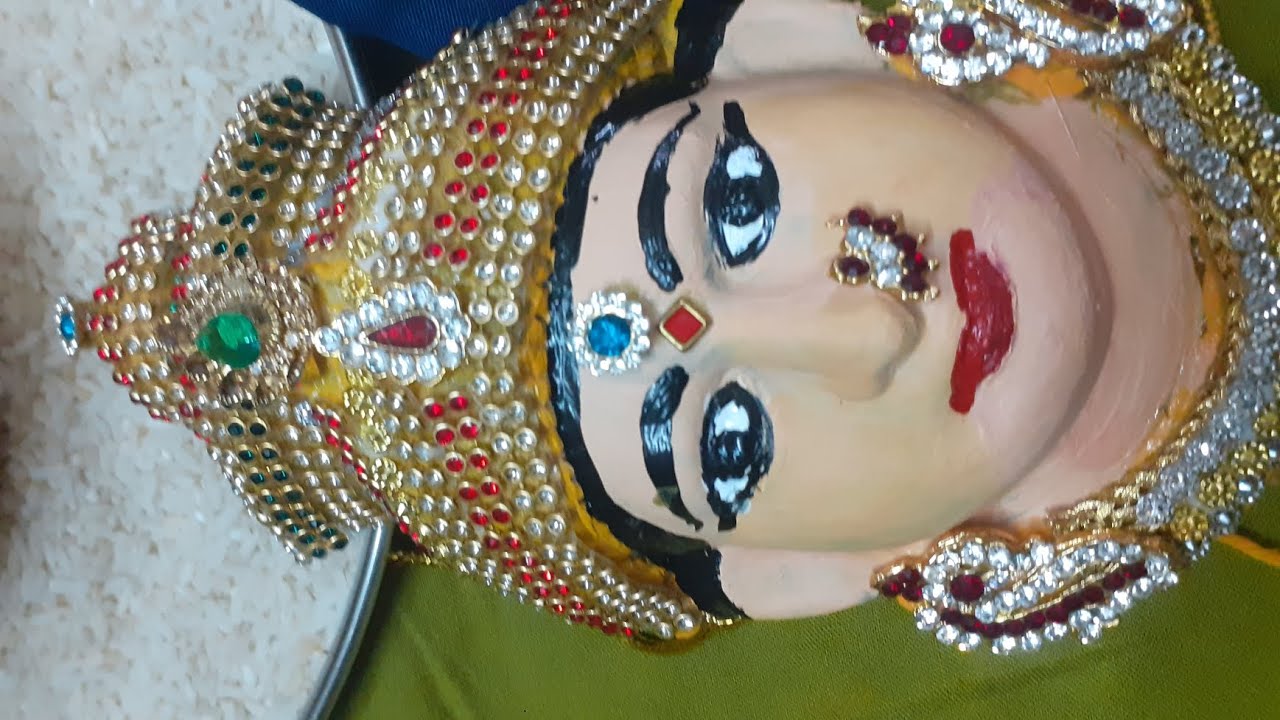 DIY வரலக்ஷ்மி முக அலங்காரம்/VARALAKSHMI  face decorations