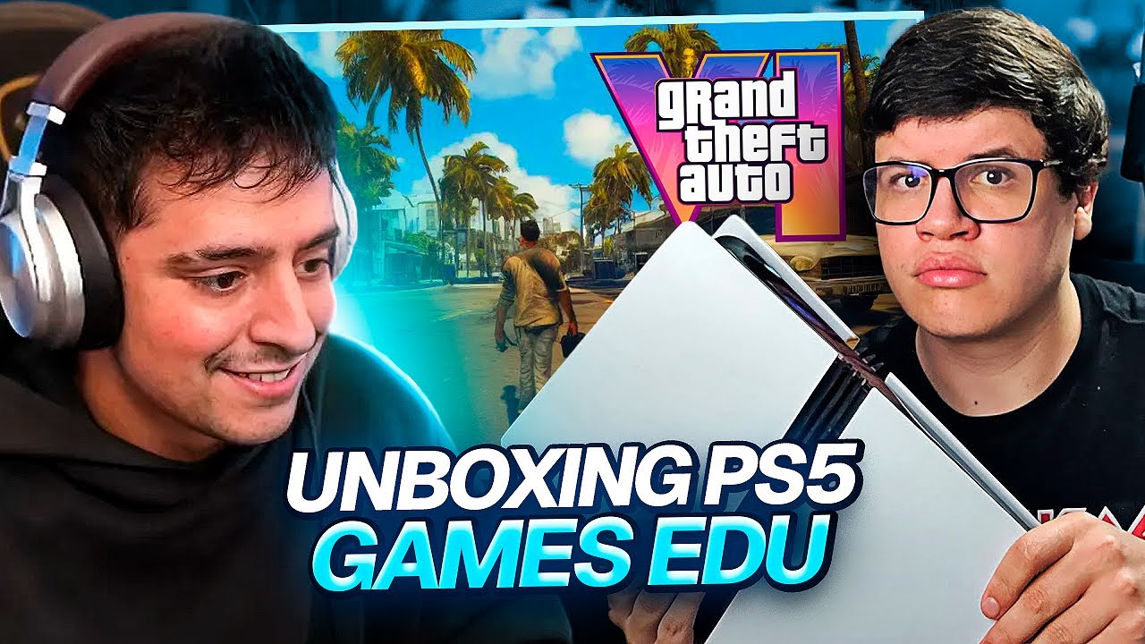 CORINGA REAGINDO AO GAMES EDU: UNBOXING DO PS5 PRO!!