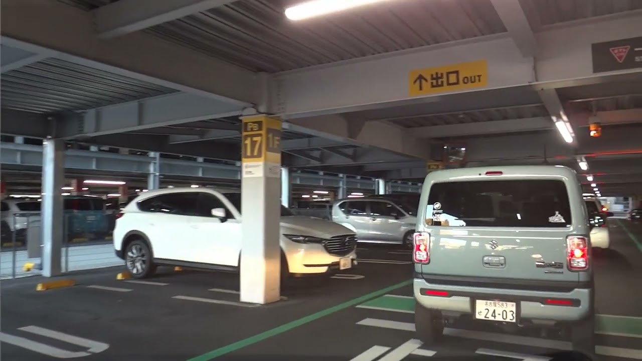 【入退場】ららぽーと愛知東郷 PB（愛知県愛知郡東郷町）北立体駐車場2Fに駐車! Entry and exit of the car park 2025.1.11