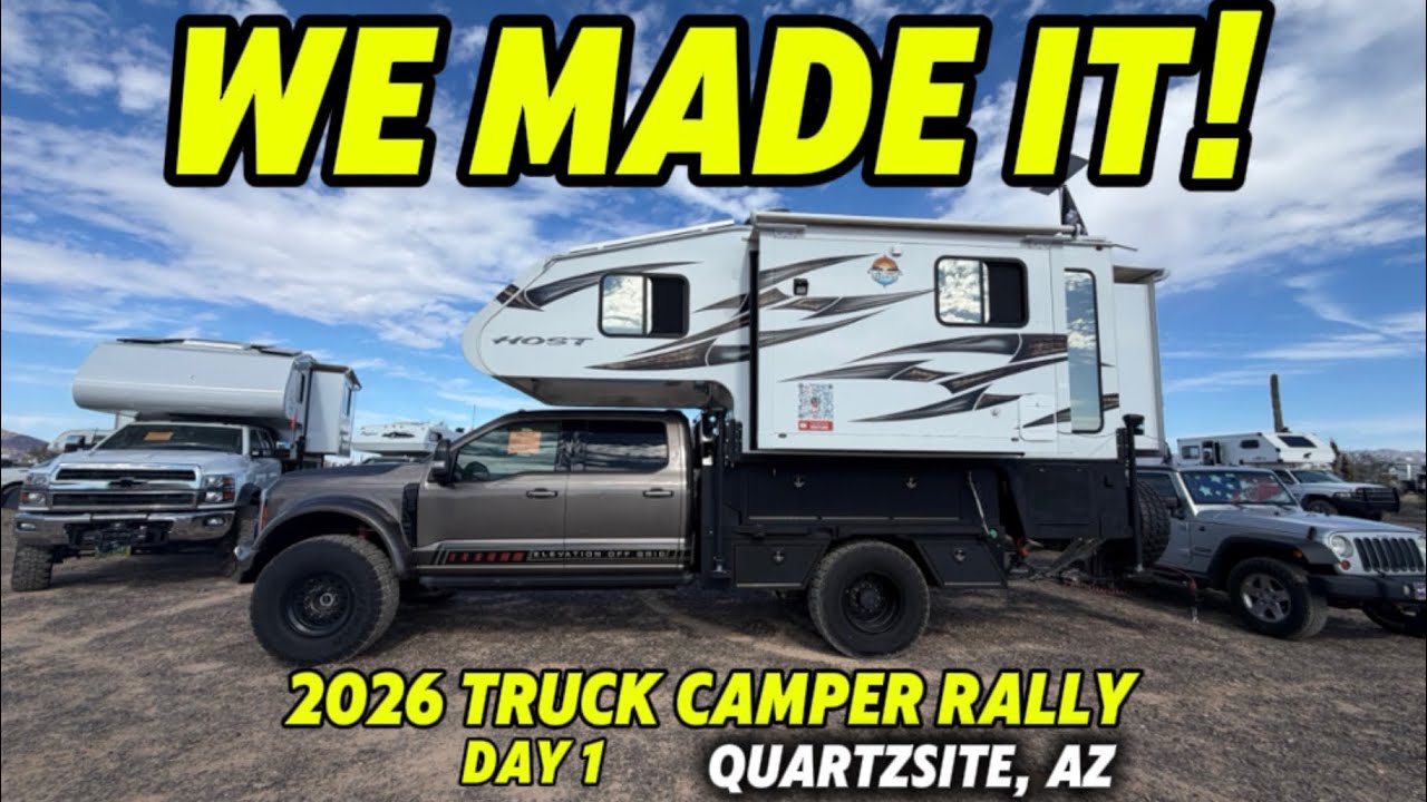 We Finally Made It! 2026 Truck Camper Rally | Quartzsite AZ Full Tour | Day 1