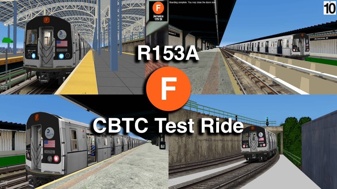 OpenBVE NYCT R153A (F) Train Action (Coney Island To Church Av)