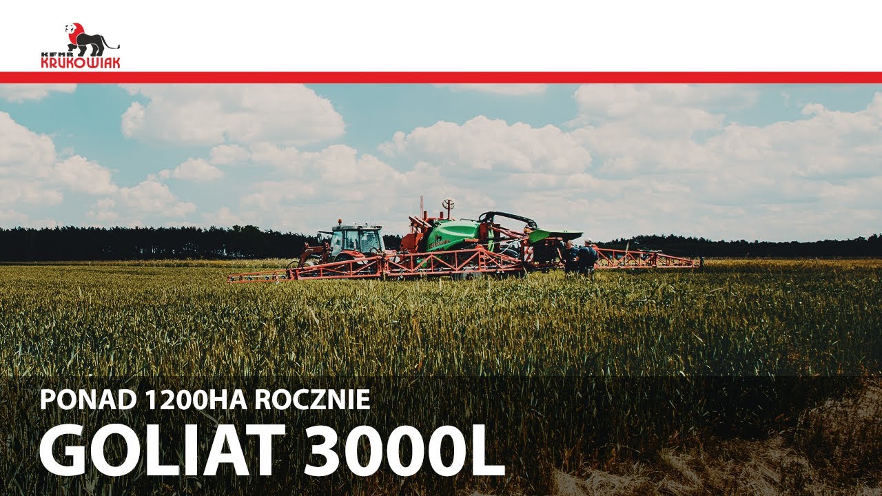 Opryskiwacz polowy przyczepiany Goliat 3000L 24M PHB / przepracowane ponad 1200HA rocznie / [cz.1]