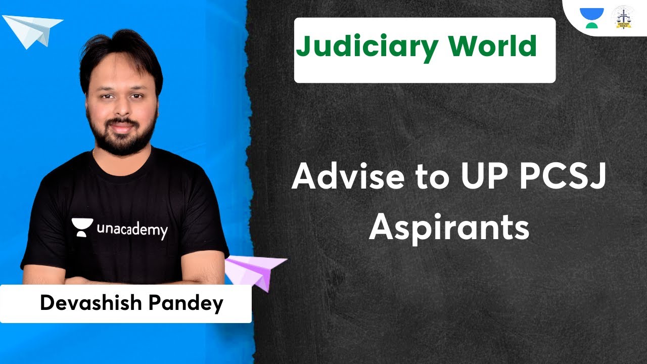 An advice to UP PCSJ Aspirants | Strategy  | Devashish Pandey | Judiciary |