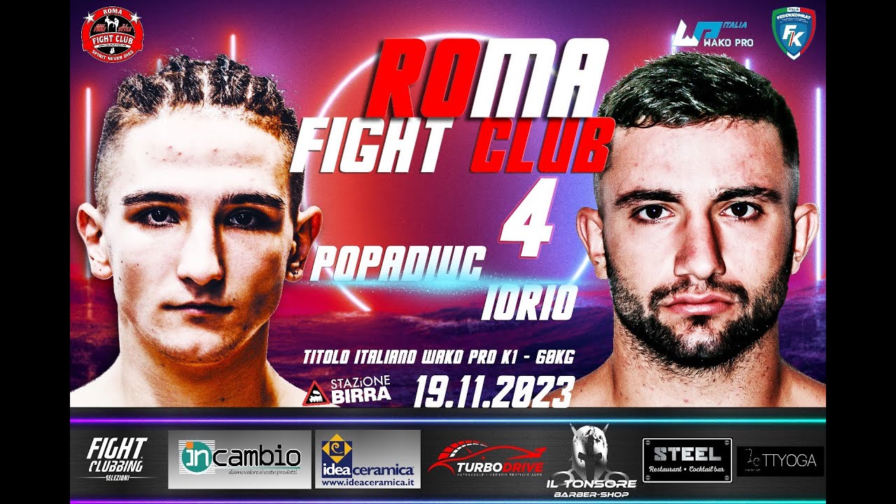 Roma Fight Club 4 - Promo Main event: titolo italiano wako PRO -60Kg K1 Popadiuc vs Iorio