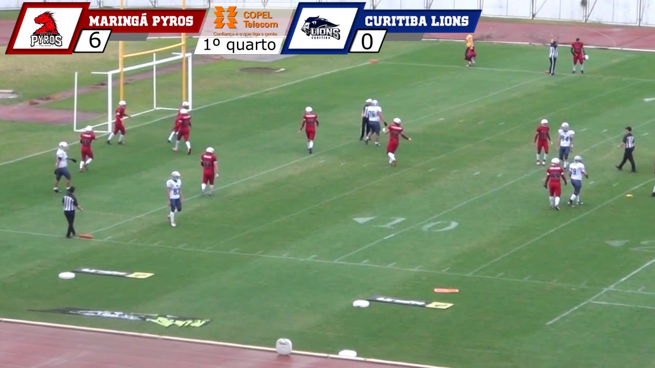 Maringá Pyros x Curitiba Lions - Liga Nacional de Futebol Americano