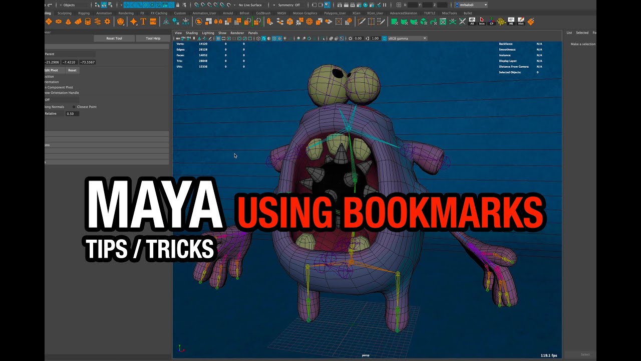 Maya Tips: Using Bookmarks