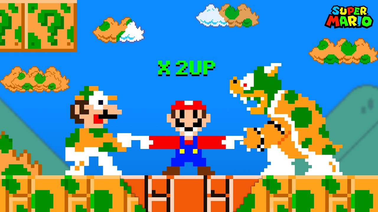 Super Mario Bros. When Everything Mario Touches Turns Into a 1-UP Mushroom