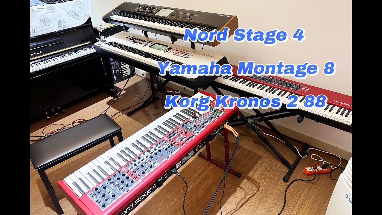 Nord Stage 4 vs Yamaha Montage 8 vs Korg Kronos 2| Comparision Flagship Stage Pianos | Blessed Music