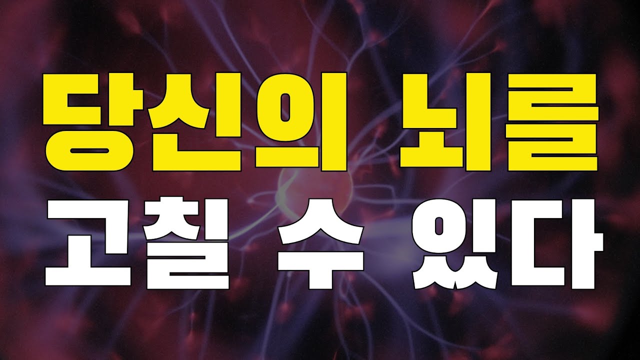 당신의 뇌를 고칠 수 있다. 구체적으로 알려드리겠습니다.