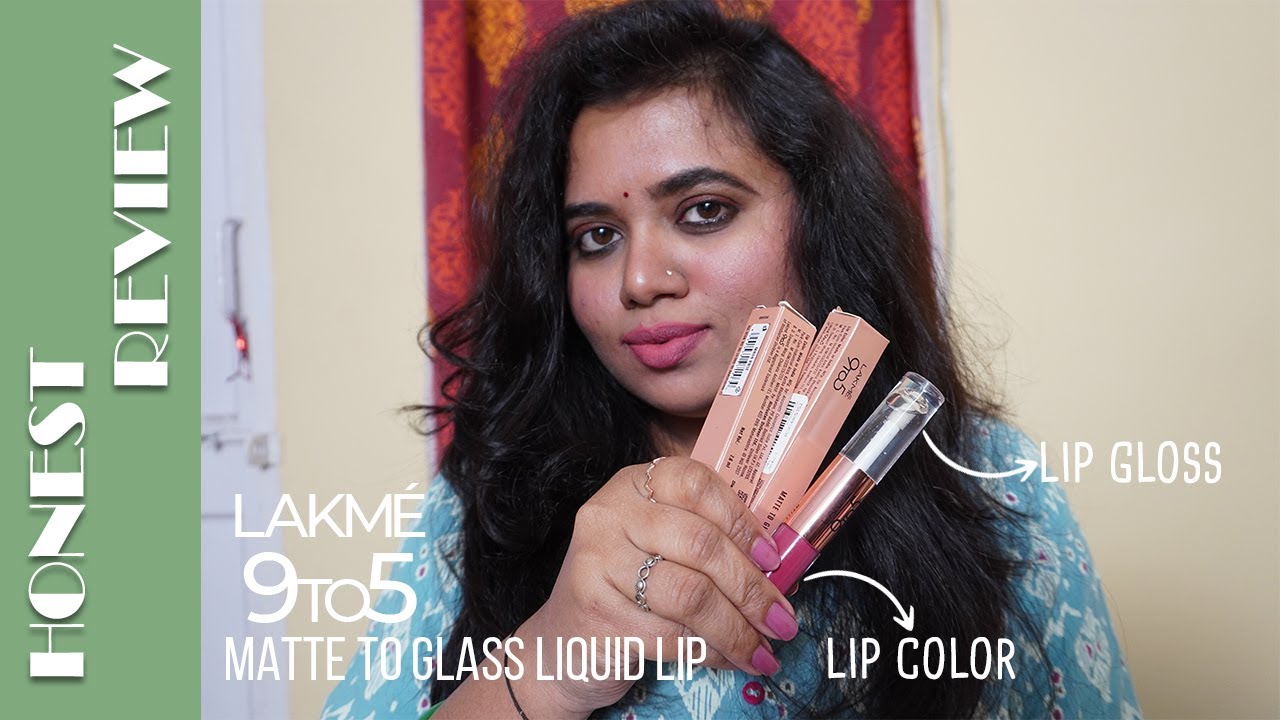 🌟 Lakme 9to5 Matte to Glass Liquid Lip Color Review 🌟 Stunning Shades Alert! | Beachy Vibe & Rose