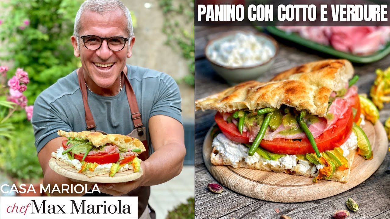 PANINO CON PROSCIUTTO COTTO e VERDURE 😍 Leggero e Delizioso! - Ricetta di Chef Max Mariola
