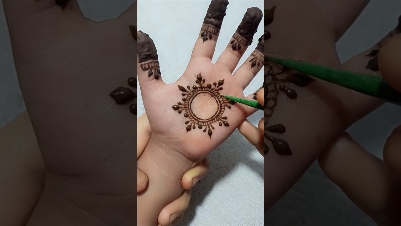 kids hand simple mandala mehandi design 😍#kids #hand #simple #mandala #mehndi #design