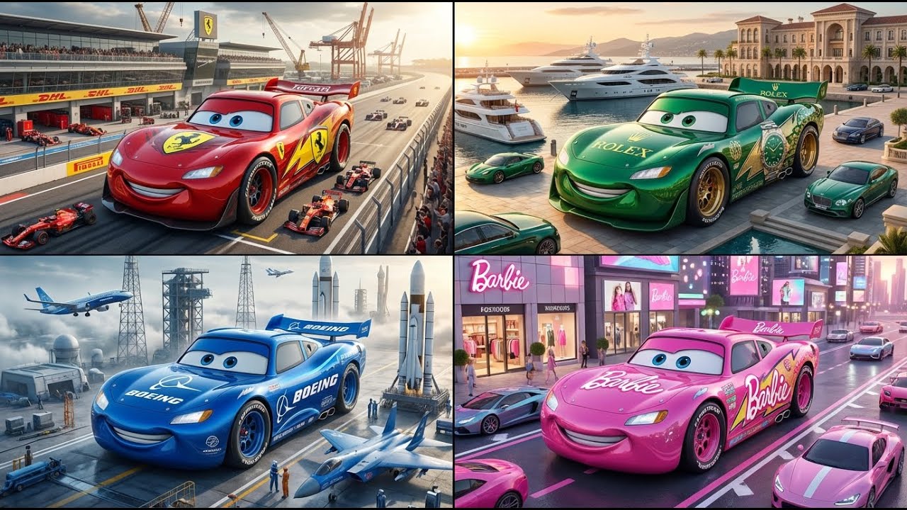 Lightning McQueen vs Barbie - Coffin Dance Battle