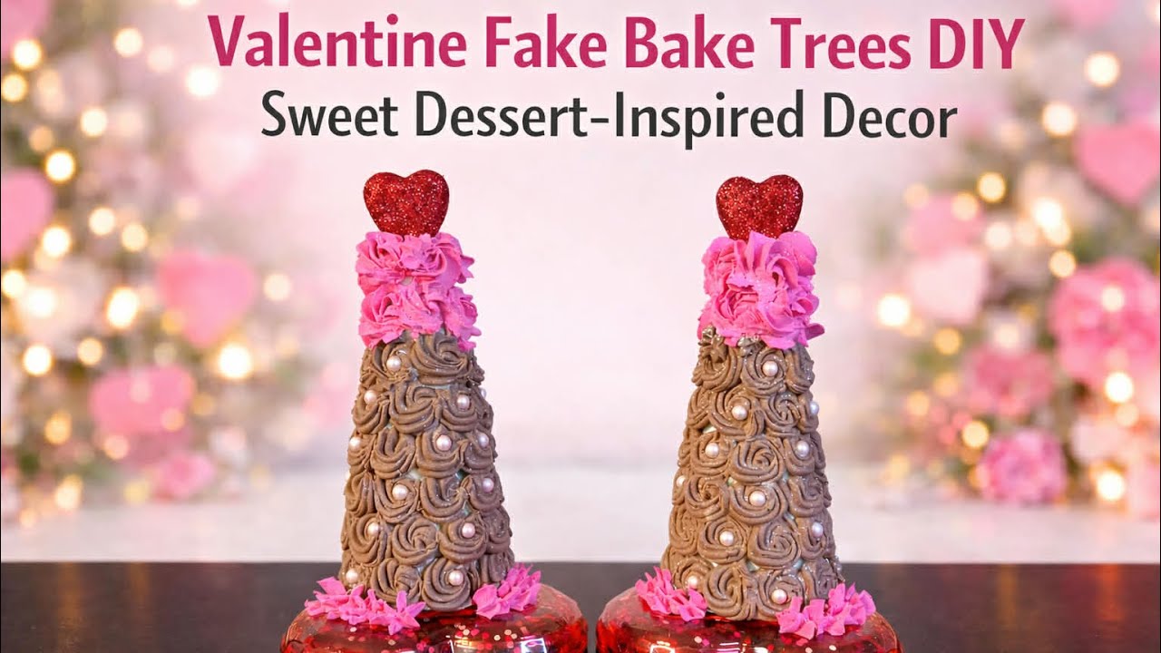 Valentine Fake Bake Trees DIY | Sweet Dessert-Inspired Decor