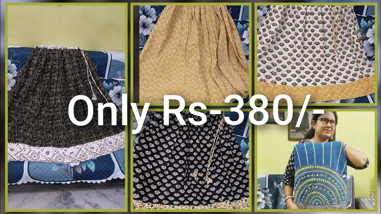 Pure cotton long Skirt collection... price --350/-.. contact number -7811089698