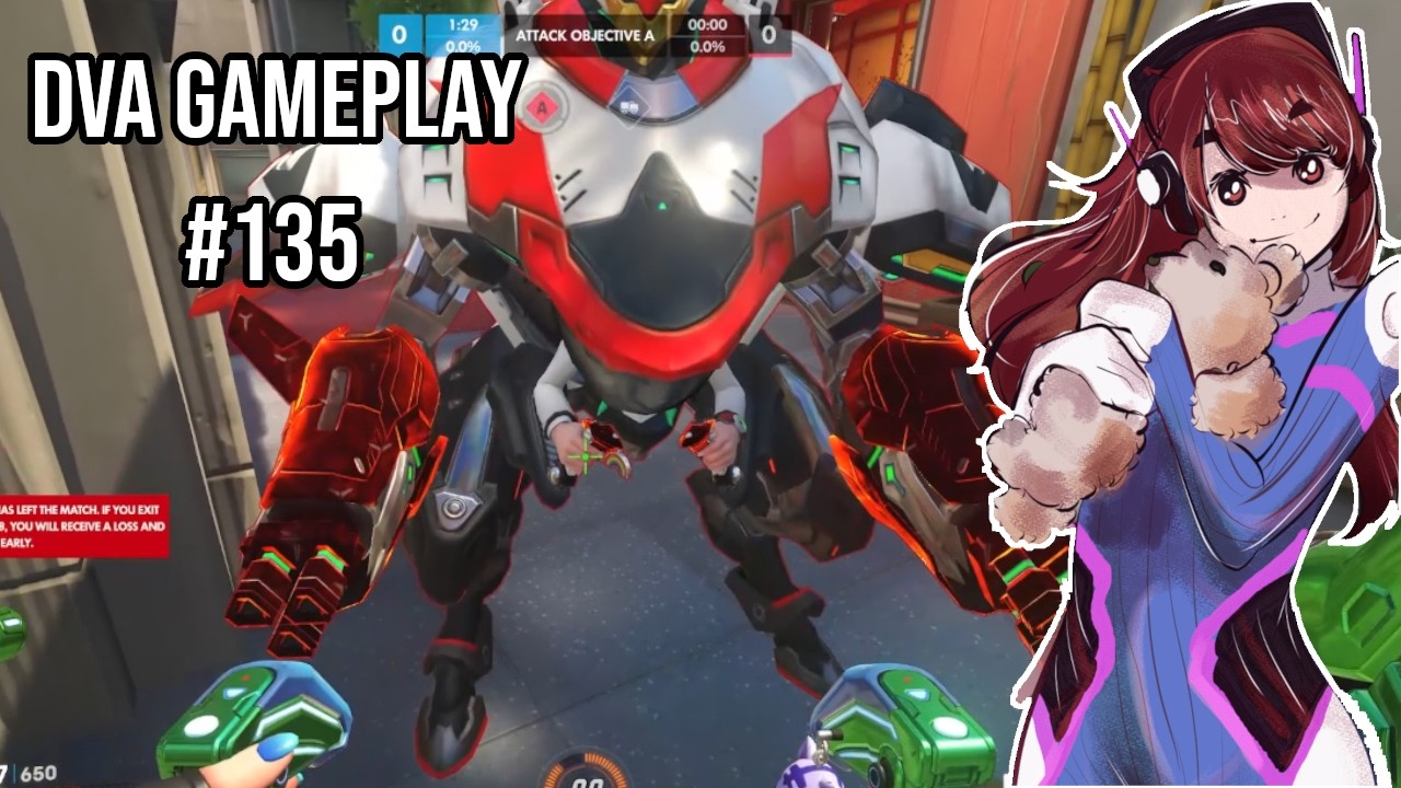 this dva got the new (crimson wolf) weapon skin already !! :0 | Overwatch 2 Dva Gameplay