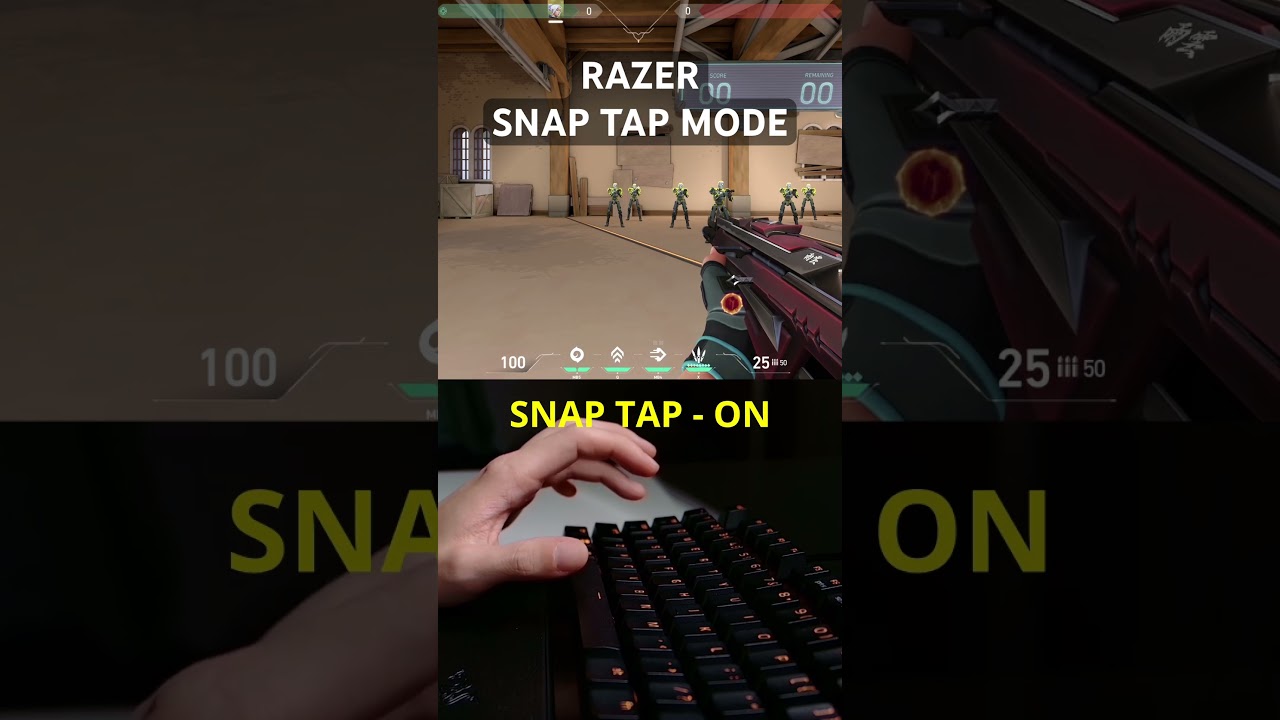 Razer&rsquo;s new Snap Tap Mode Update #gaming #valorant #huntsmanv3pro #keyboard #razer