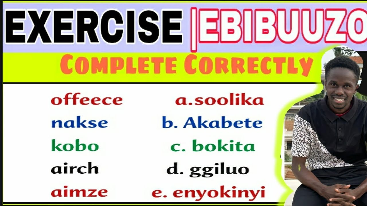 EXERCISE. Ebibuuzo✅❕🙆