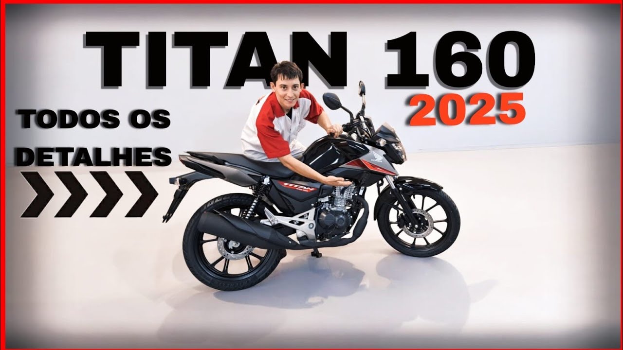 TITAN 160 2025 PRETA MET. TUDO O QUE MUDOU.
