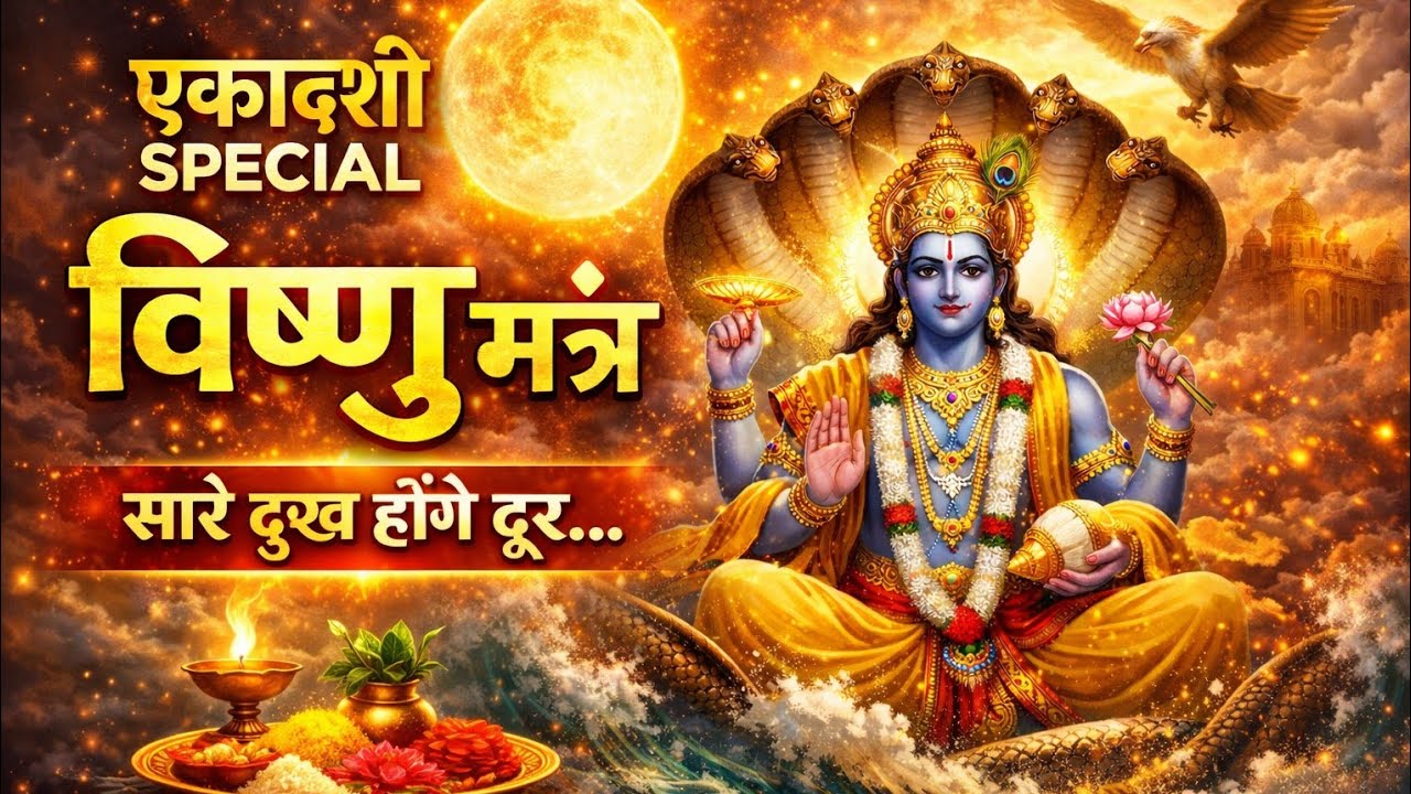 एकादशी स्पेशल विष्णु मंत्र 🪔 | श्री हरि विष्णु मंत्र जाप | पाप नाशक एवं मोक्षदायक@Amritvani-0 