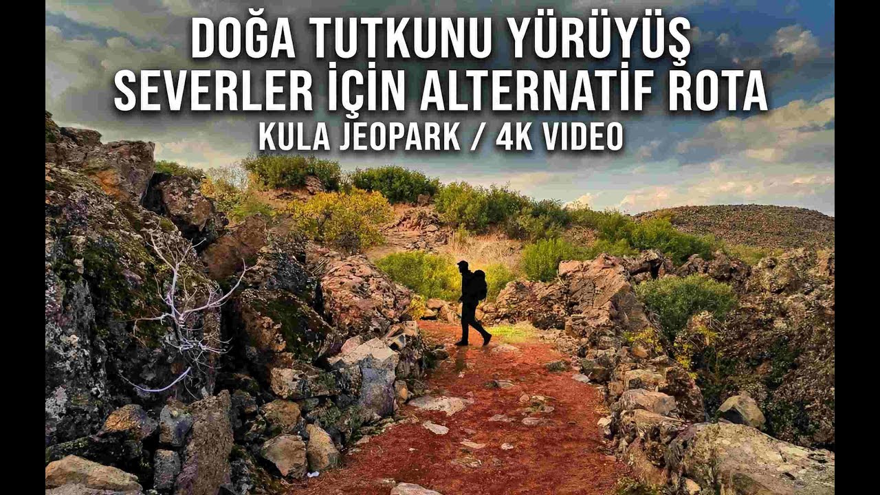 Doğa tutkunu yürüyüş severler için alternatif rota -  Kula Jeopark / 4k video