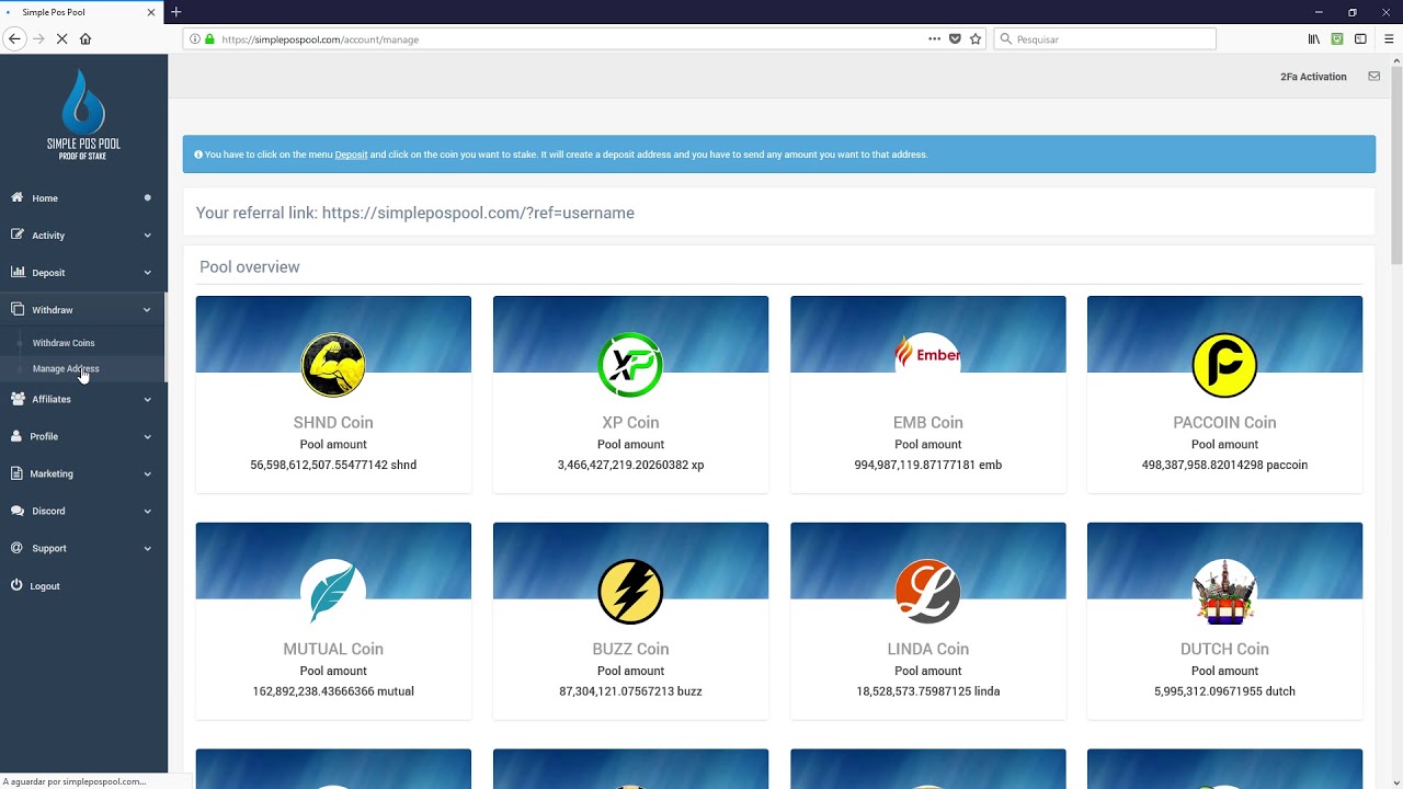 How to withdraw coins from Simple PoS Pool