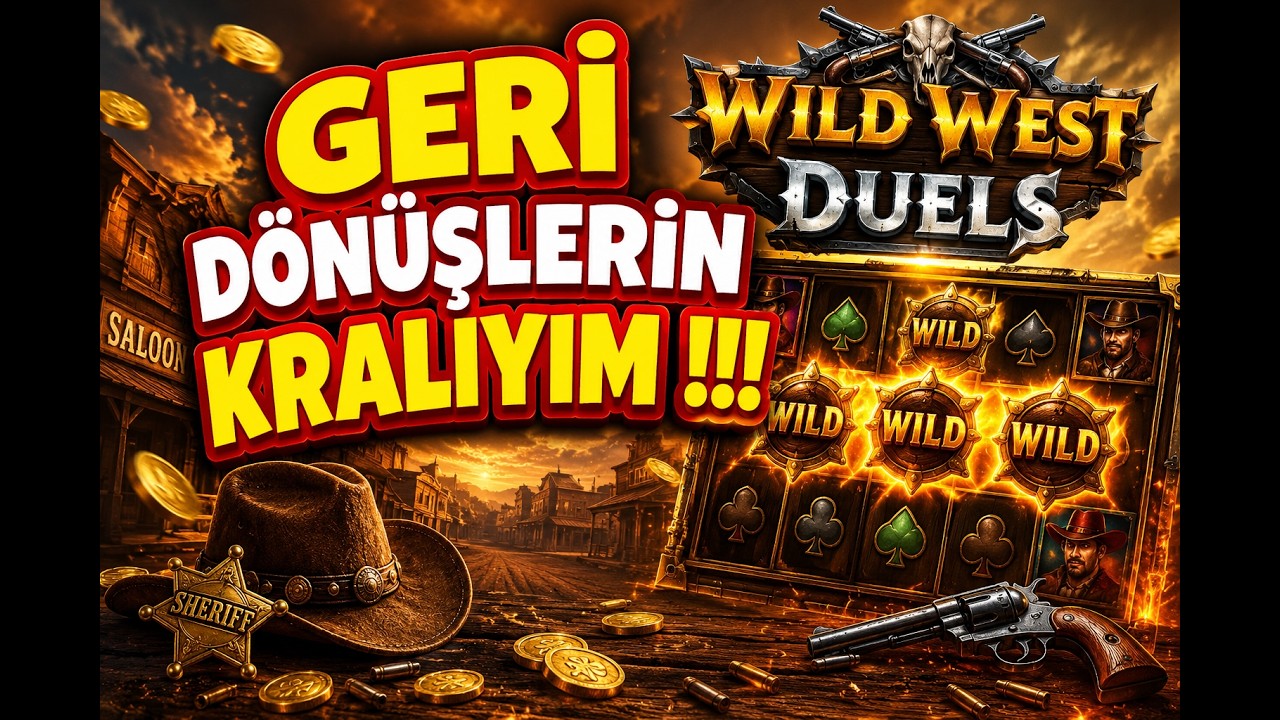 SLOT OYUNLARI 🚀 Wild west duels 🚀 GERİ D&Ouml;N&Uuml;ŞLERİN KRALIYIM !!! #slotlevo #slots