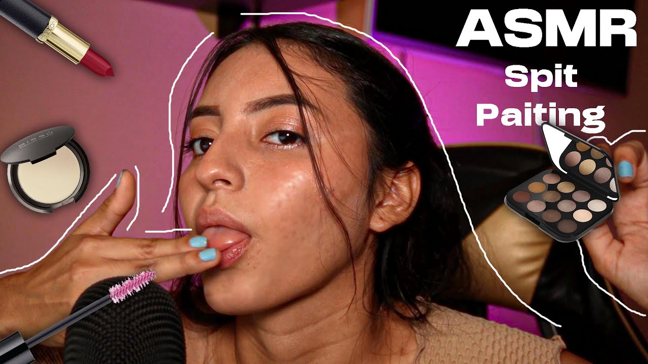 ASMR tu NOVIA te maquilla 💄​ ROLEPLAY | SPIT PAINTING 💤​